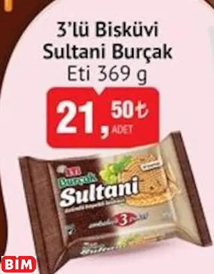 ETİ  3’LÜ BİSKÜVİ SULTANİ BURÇAK